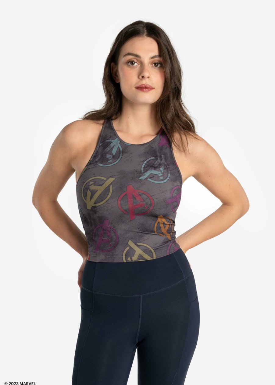 WOMEN Lole Tees & Tanks | Comfort Stretch Tank Top - Avengers Meteor Grey Aop