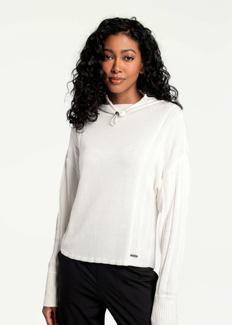 WOMEN Lole Hoodies & Sweaters | Vanier Funnel- Neck Pullover Sweater - Gardenia