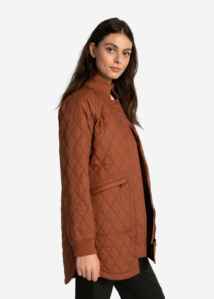 WOMEN Lole Mid-season Jackets | 3/4 Bomber Jacket - Rust