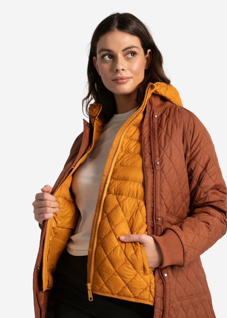 WOMEN Lole Mid-season Jackets | 3/4 Bomber Jacket - Rust