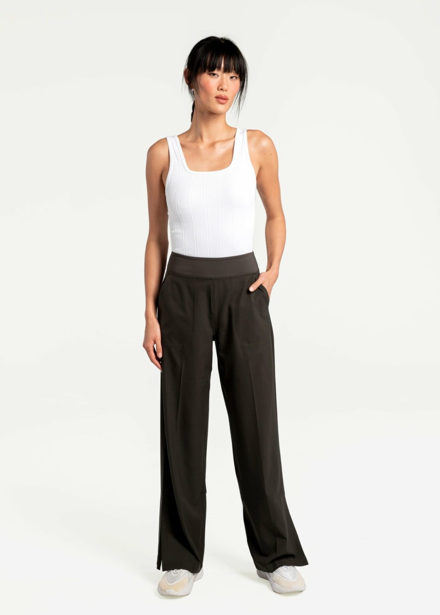 WOMEN Lole Joggers & Pants | Connect Wide Leg Pants - Olive