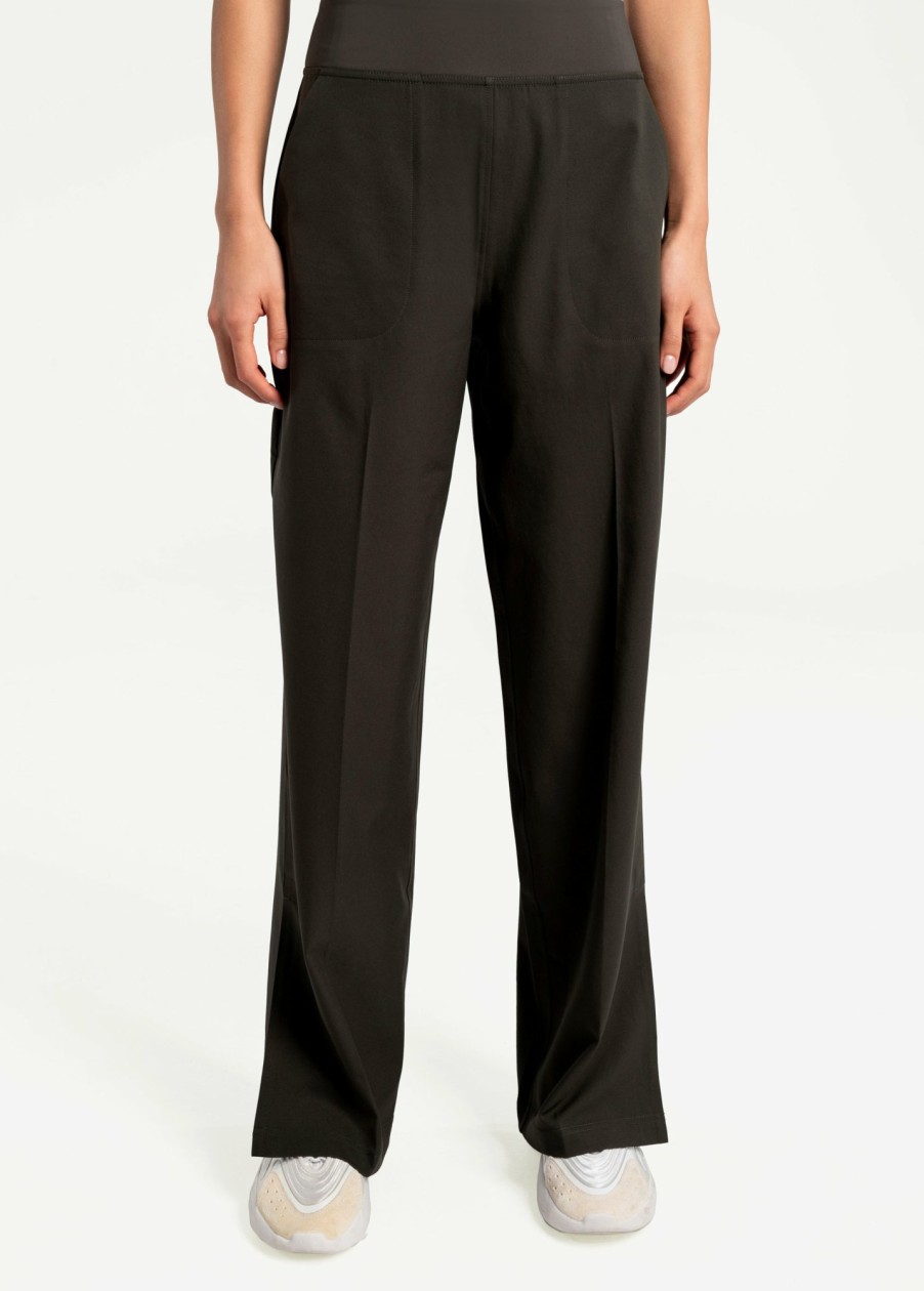 WOMEN Lole Joggers & Pants | Connect Wide Leg Pants - Olive