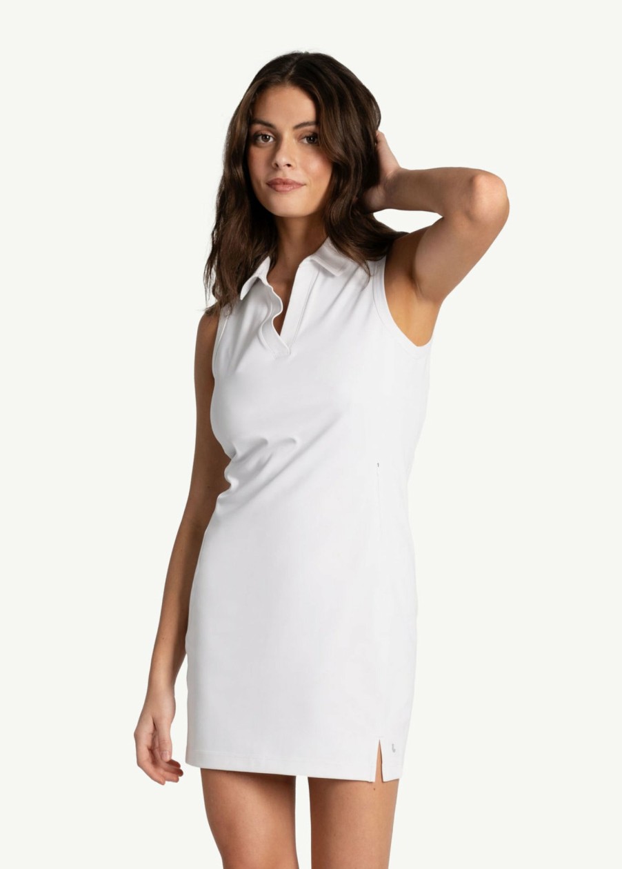 WOMEN Lole Fitness & Running | Step Up Polo Dress - White