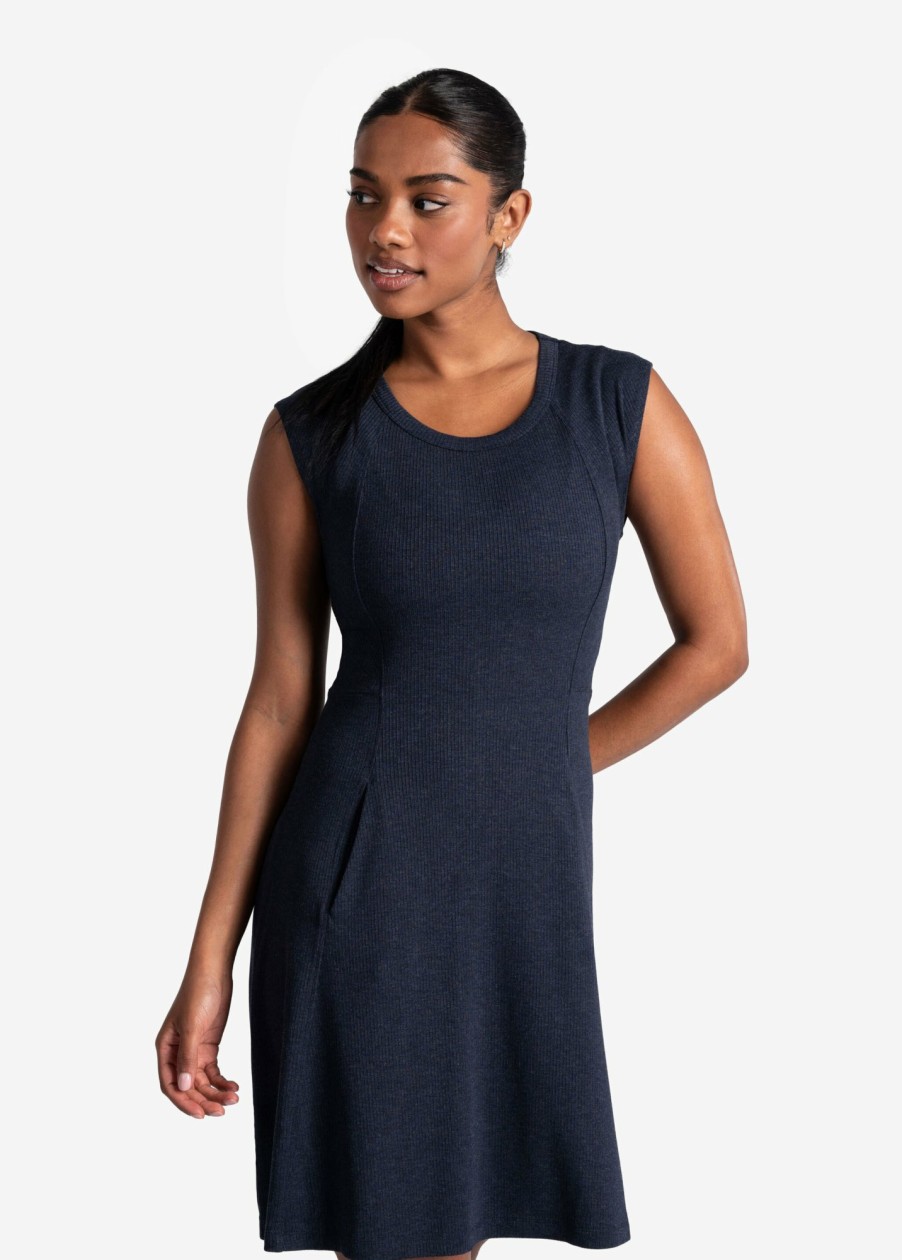 WOMEN Lole Dresses & Jumpsuits | Traverse Short Sleeve Dress - Outerspace Heather