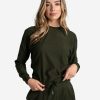 WOMEN Lole Loungewear | Om Tech Crew Neck Long Sleeve - Kombu Heather