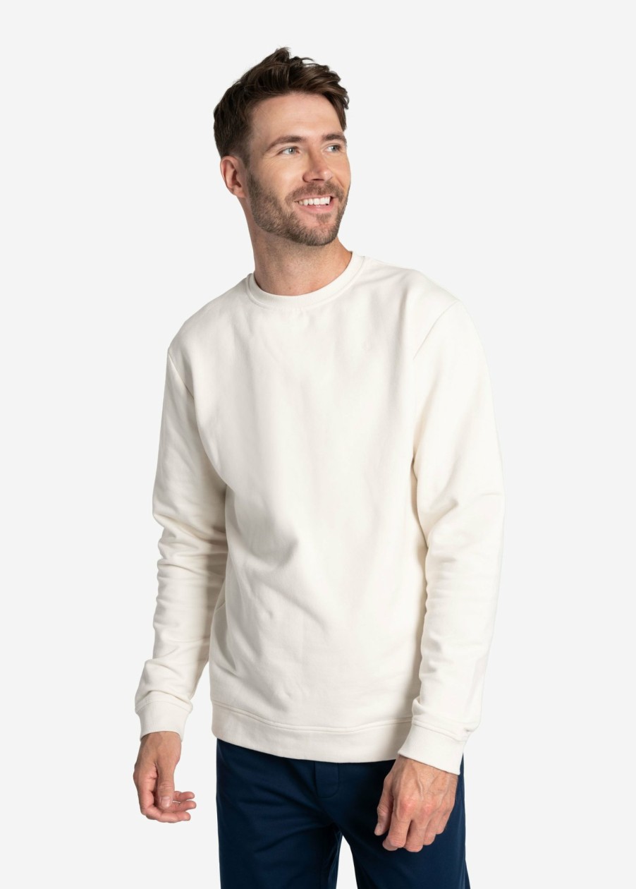 MEN Lole T-shirts & Hoodies | Easy Crew Neck Pullover - Cream