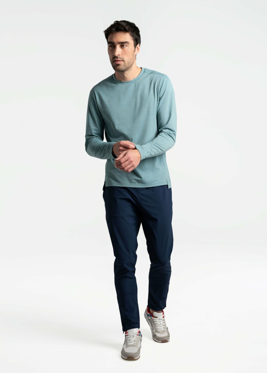 MEN Lole T-shirts & Hoodies | Performance Wool Long Sleeve - Beryl Blue