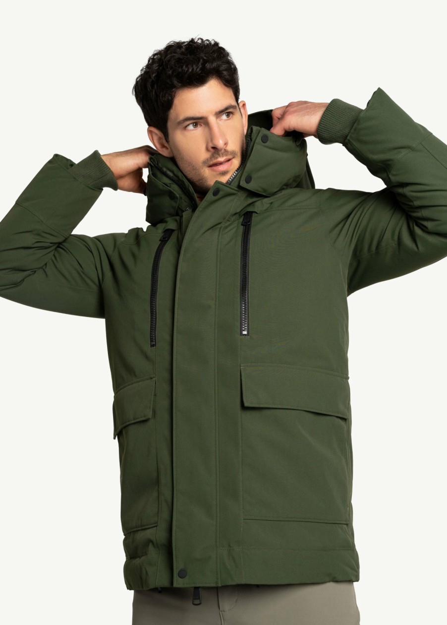 MEN Lole Winter Jackets | Urban Canvas Parka Jacket - Kombu