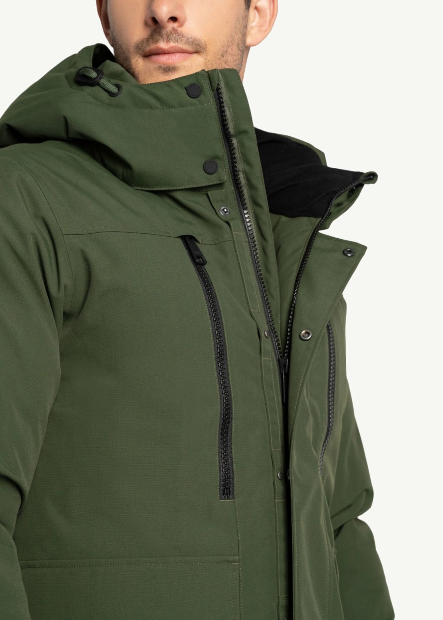 MEN Lole Winter Jackets | Urban Canvas Parka Jacket - Kombu