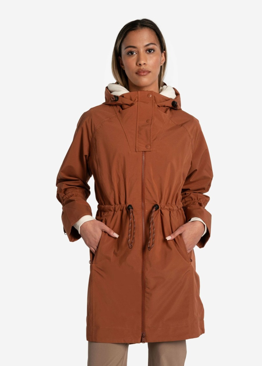 WOMEN Lole Mid-season Jackets | Piper Oversized Rain Jacket - Rust