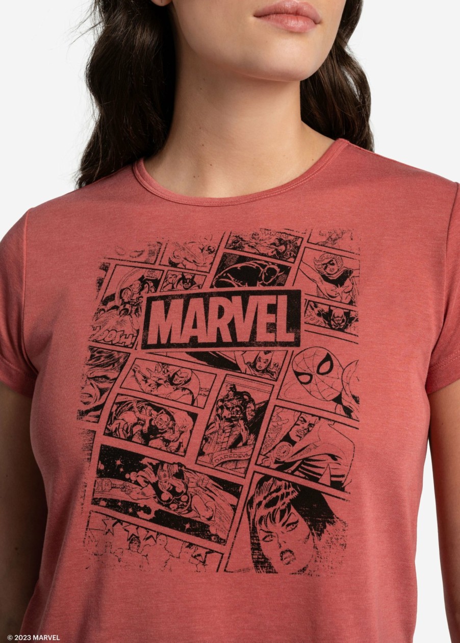 WOMEN Lole Tees & Tanks | Everyday Short Sleeve - Marvel Cerise Comic