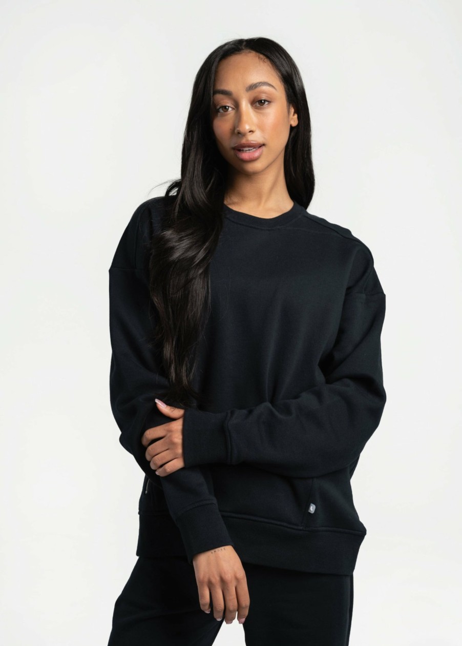 WOMEN Lole Hoodies & Sweaters | Essential Organic Pullover - Black