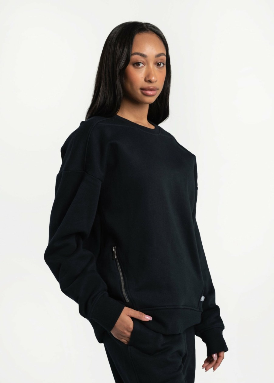 WOMEN Lole Hoodies & Sweaters | Essential Organic Pullover - Black