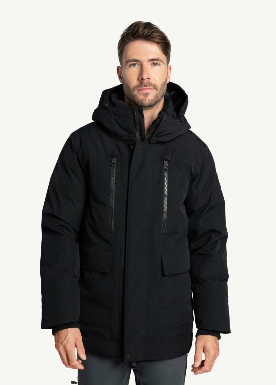 MEN Lole Winter Jackets | Urban Canvas Parka Jacket - Black