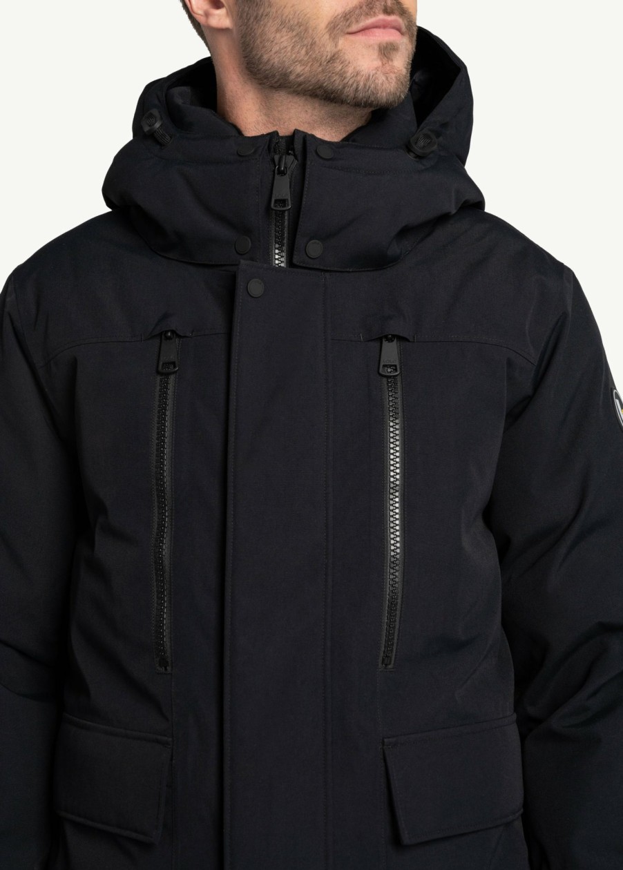 MEN Lole Winter Jackets | Urban Canvas Parka Jacket - Black