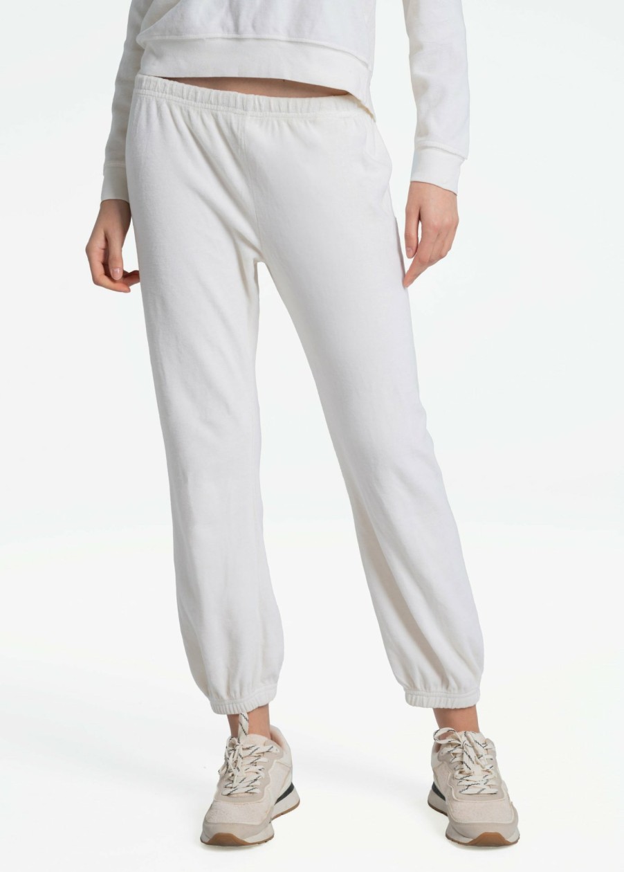 WOMEN Lole Joggers & Pants | Lole Edition Velour Jogger- White