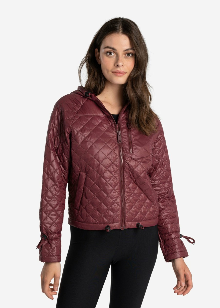 WOMEN Lole Mid-season Jackets | Maria Insulated Quilted Jacket - Port