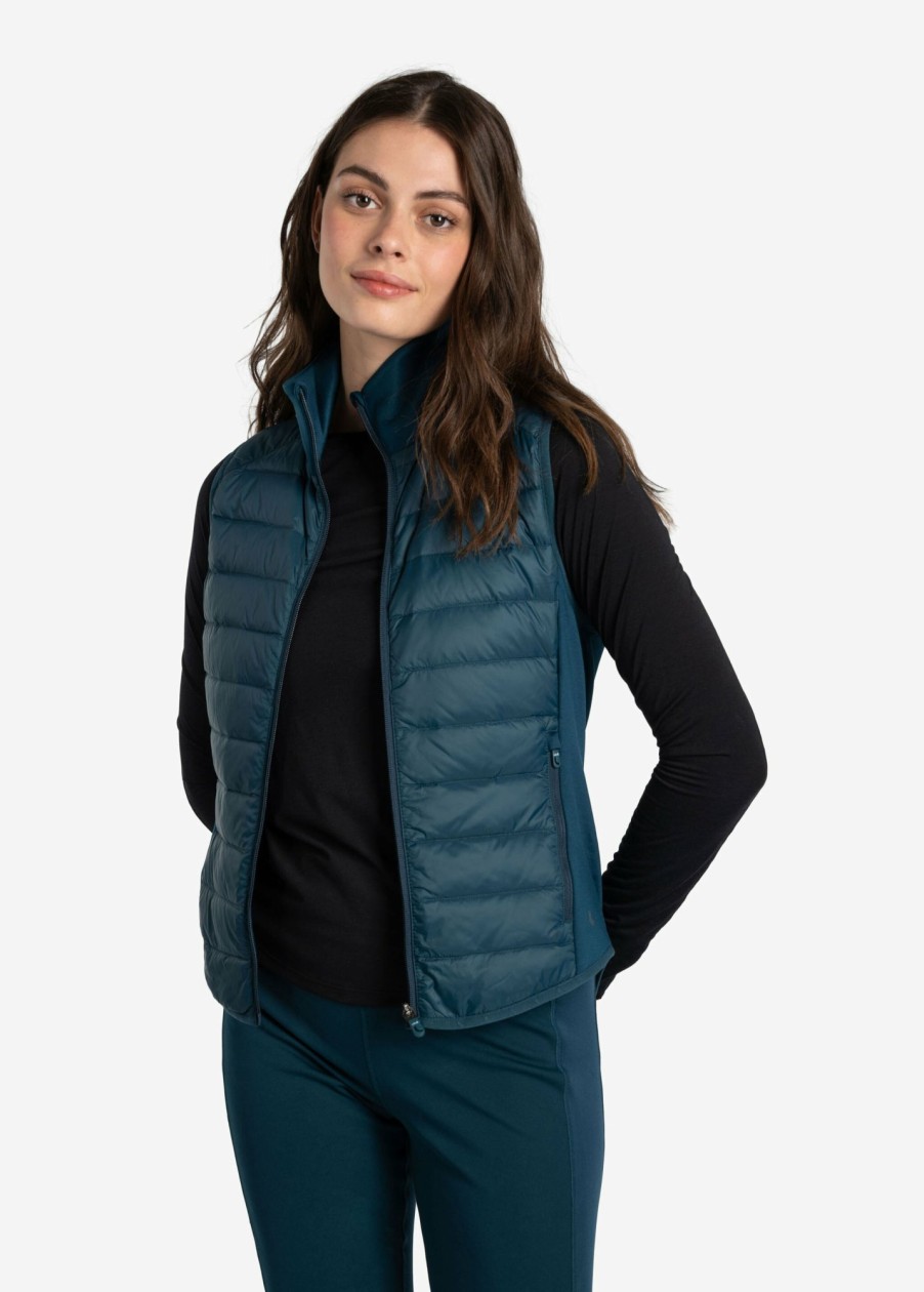 WOMEN Lole Mid-season Jackets | Just Insulated Vest - Fjord Blue