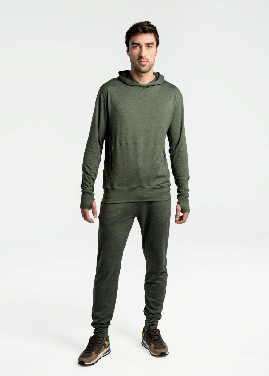 MEN Lole T-shirts & Hoodies | Riley Pullover Hoodie - Kombu