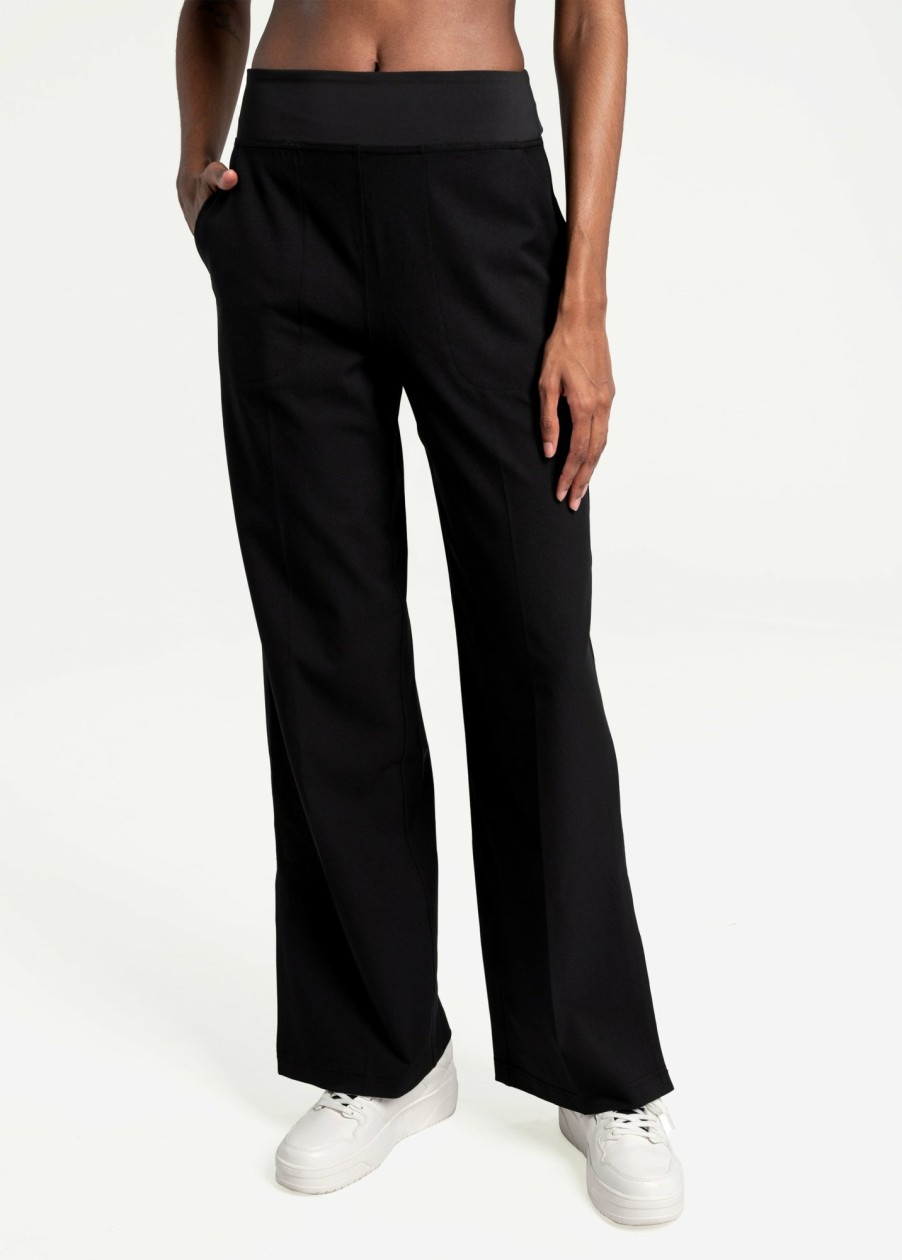 WOMEN Lole Joggers & Pants | Connect Wide Leg Pants - Black