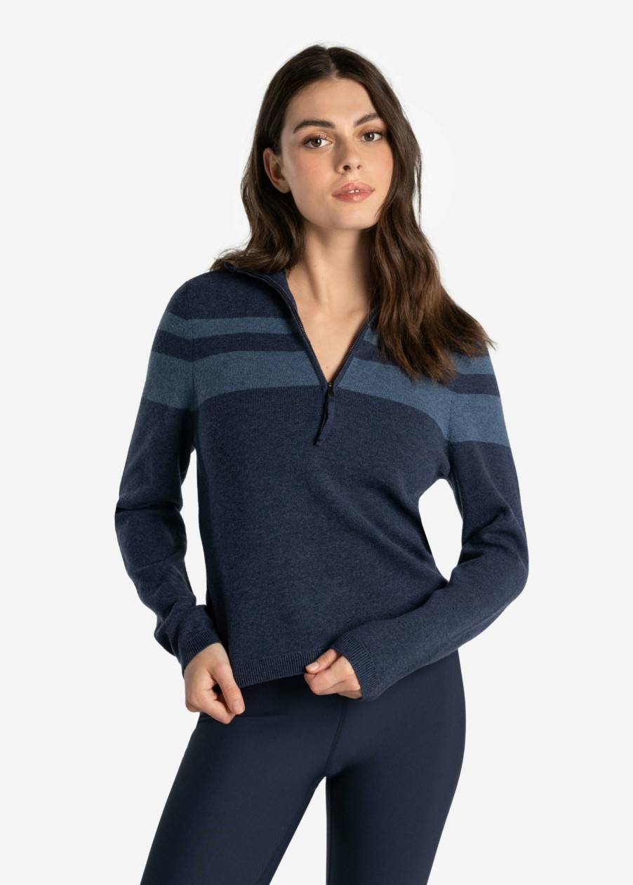 WOMEN Lole Hoodies & Sweaters | Eco Wool Turtle Neck Pullover - Outerspace Heather