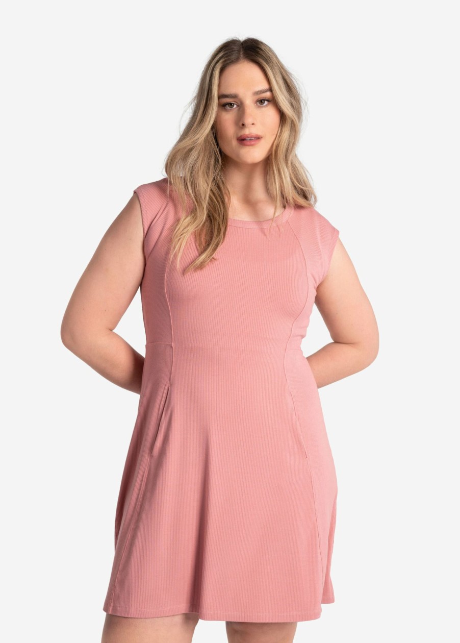 WOMEN Lole Dresses & Jumpsuits | Traverse Short Sleeve Dress - Peony