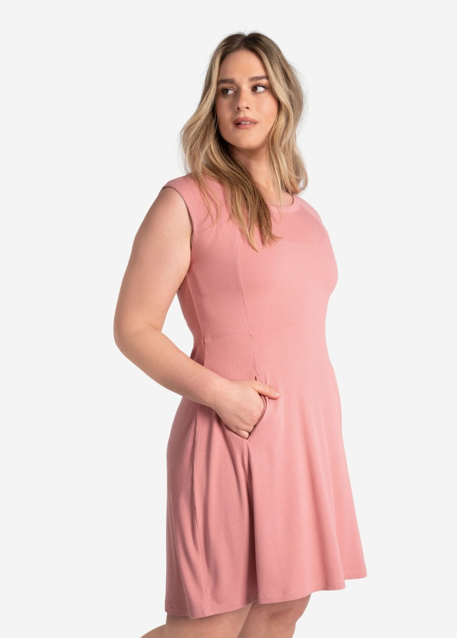 WOMEN Lole Dresses & Jumpsuits | Traverse Short Sleeve Dress - Peony