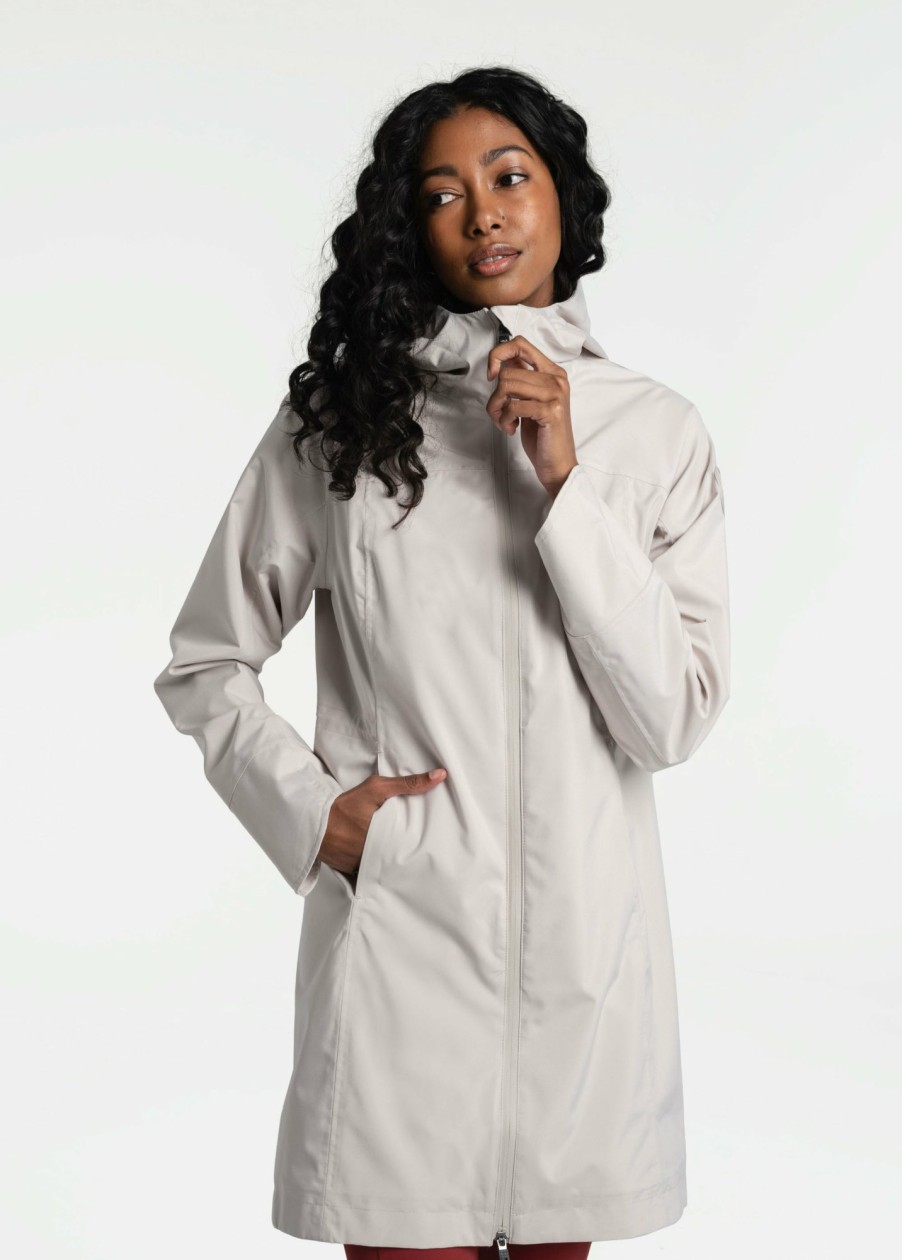 WOMEN Lole Mid-season Jackets | Element Long Rain Jacket - Abalone