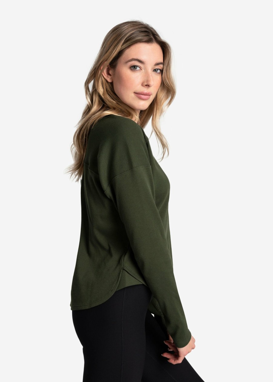 WOMEN Lole Loungewear | Classic Crew - Kombu