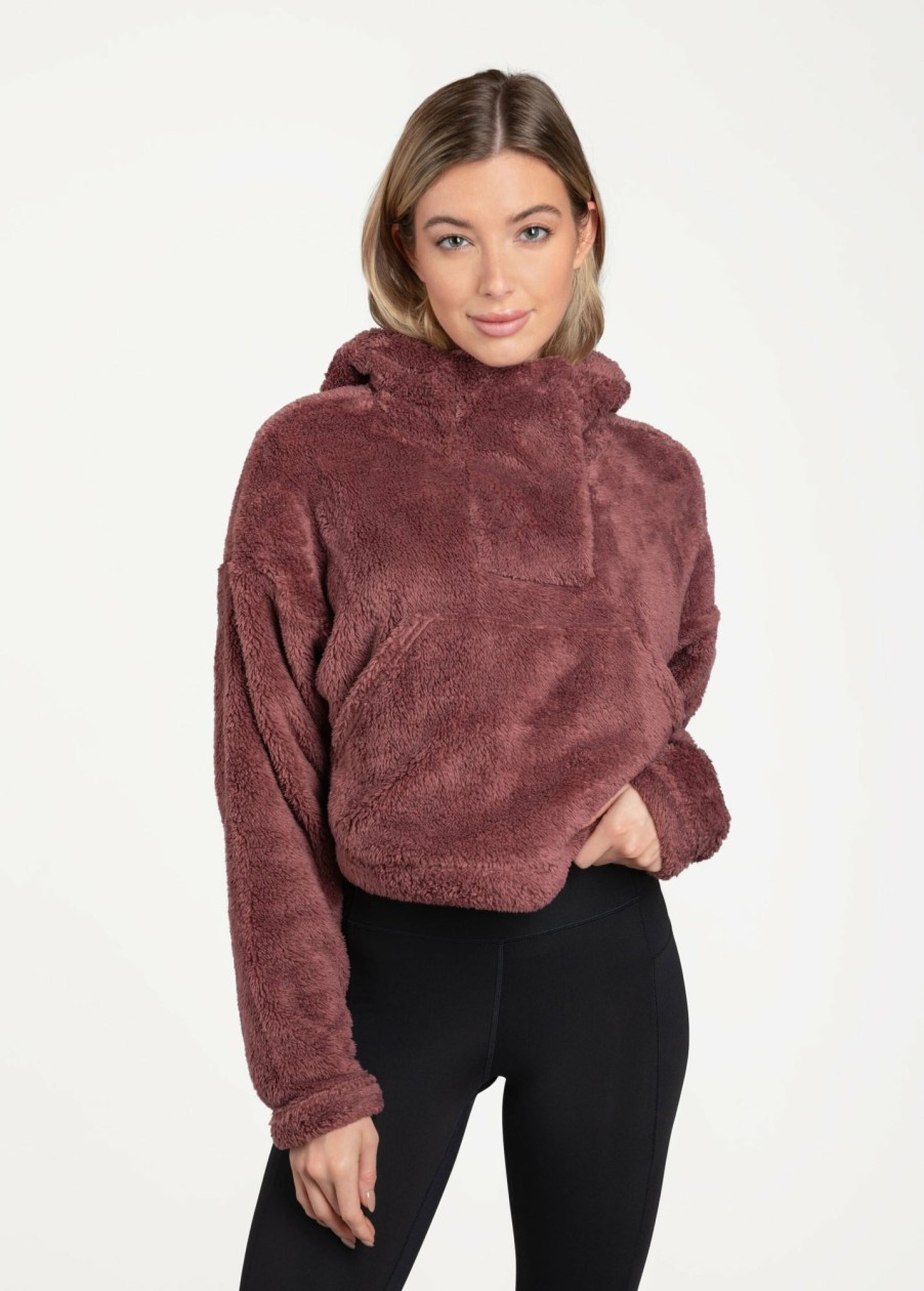 WOMEN Lole Hoodies & Sweaters | Yanali Fleece Cropped Hoodie - Thistle