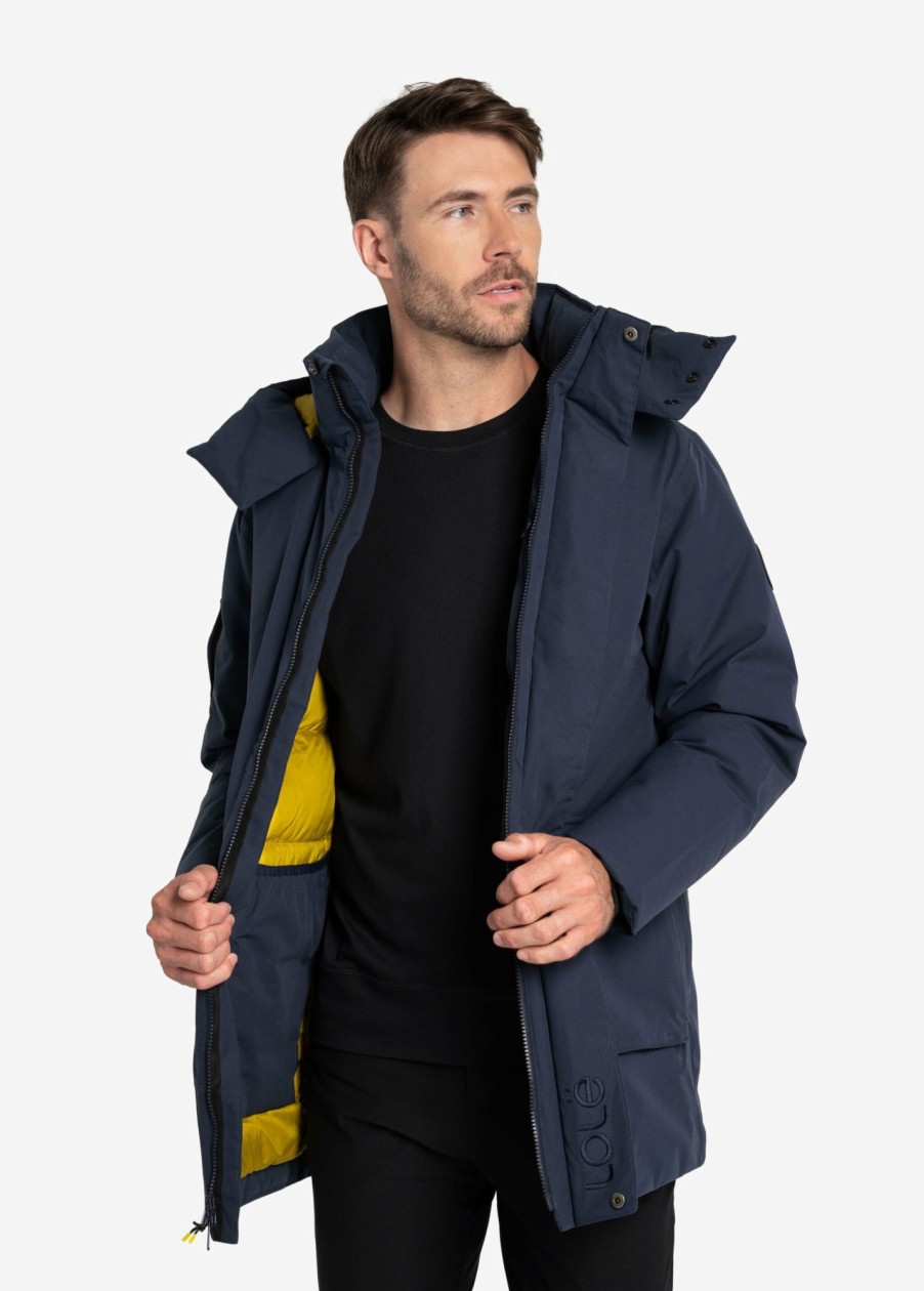 MEN Lole Winter Jackets | Elias Long Down Parka - Navy