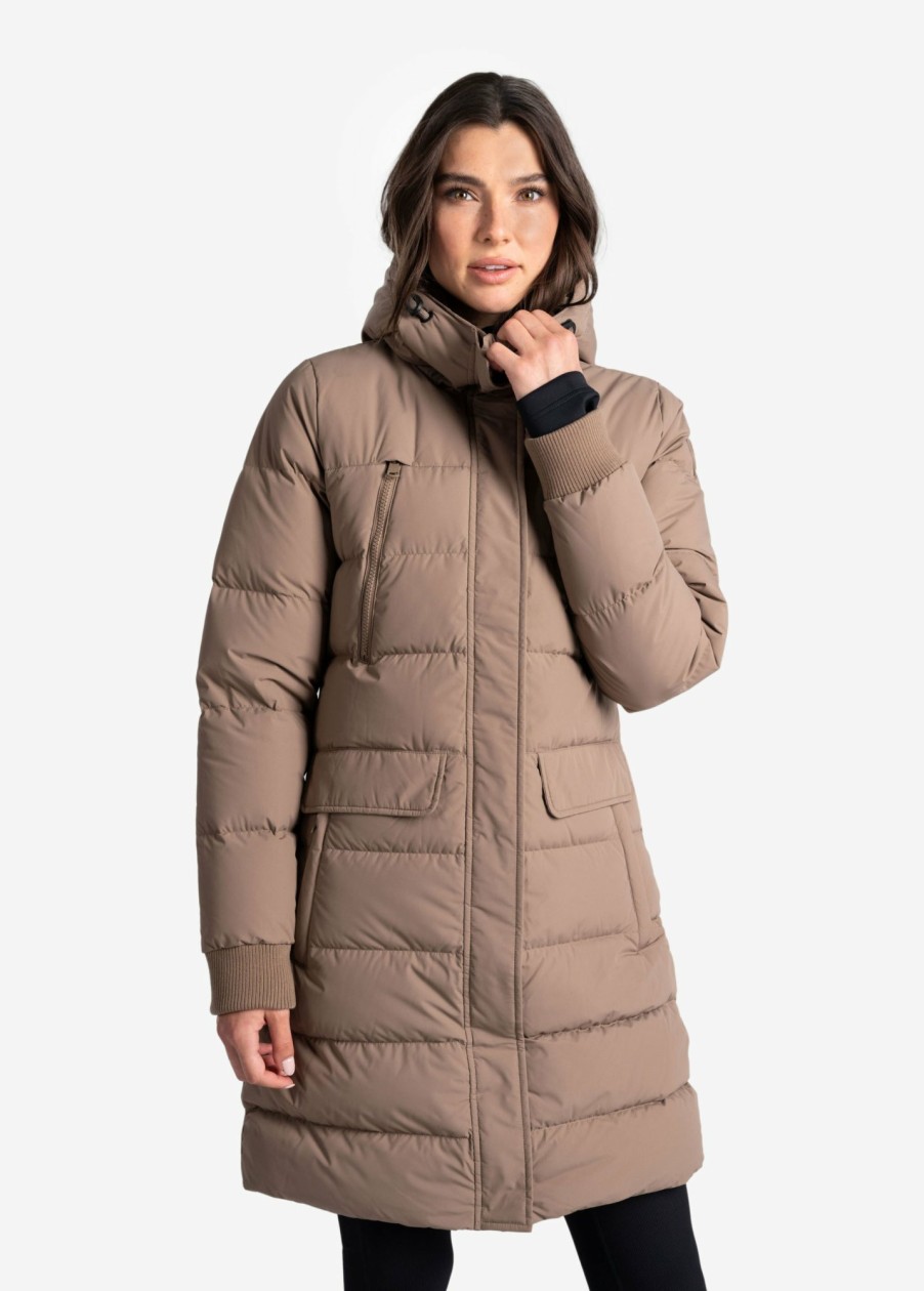 WOMEN Lole Winter Jackets | Katie Edition Winter Down Jacket - Fossil