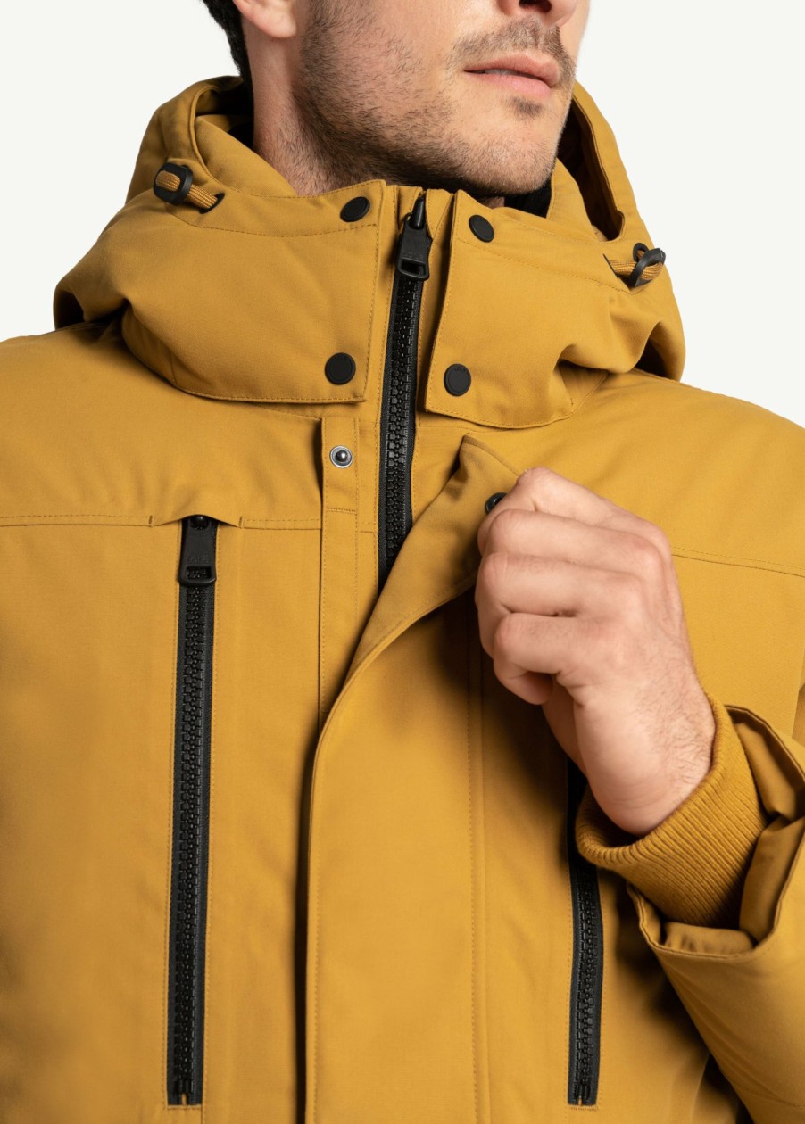 MEN Lole Winter Jackets | Urban Canvas Parka Jacket - Cumin