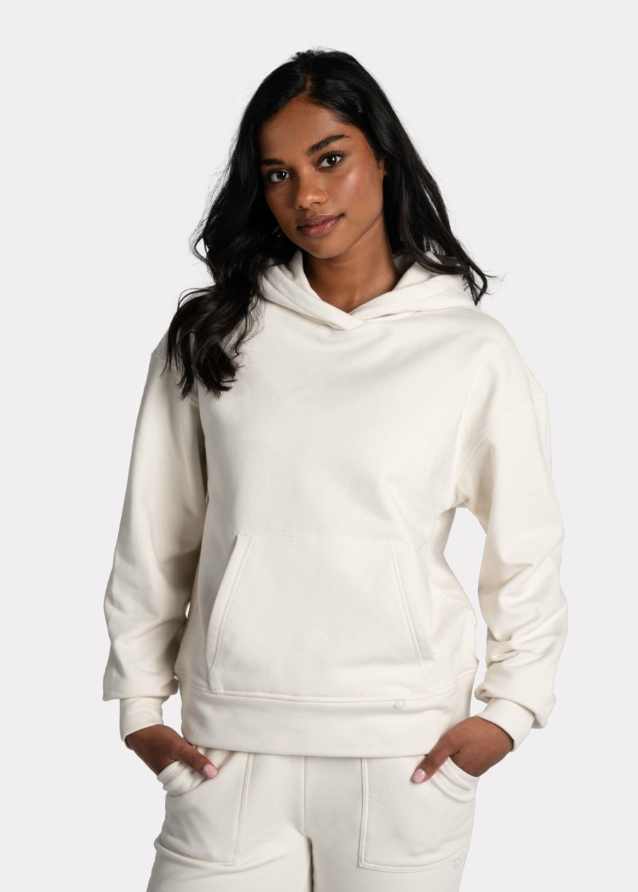 WOMEN Lole Hoodies & Sweaters | Easy Pullover Hoodie - Cream