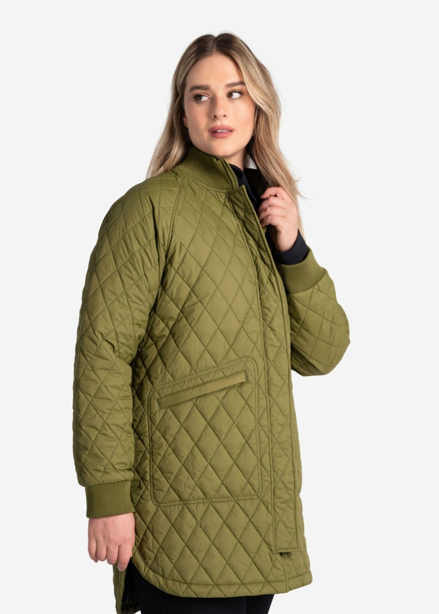 WOMEN Lole Mid-season Jackets | 3/4 Bomber Jacket - Tarragon