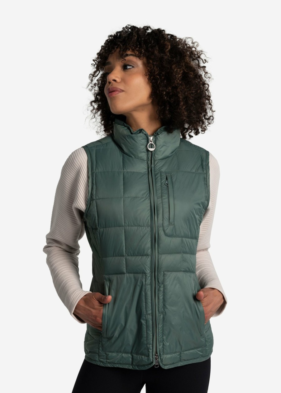 WOMEN Lole Mid-season Jackets | Daily Insulated Vest - Marlin Blue