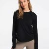 WOMEN Lole Tees & Tanks | Performance Wool Long Sleeve - Black