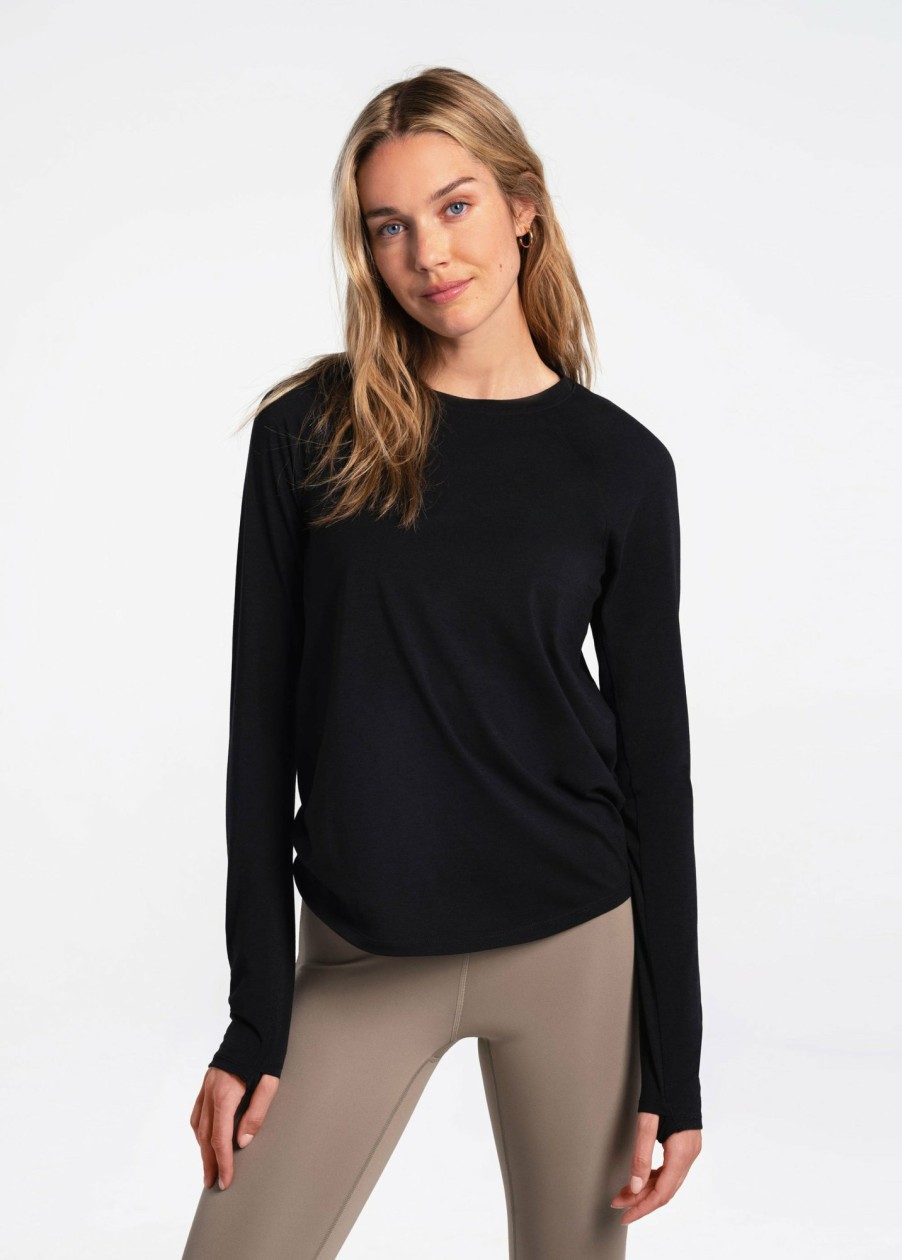 WOMEN Lole Tees & Tanks | Performance Wool Long Sleeve - Black