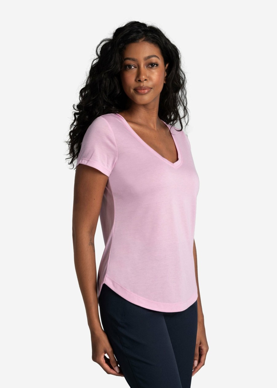 WOMEN Lole Tees & Tanks | Everyday V- Neck Short Sleeve - Verbena