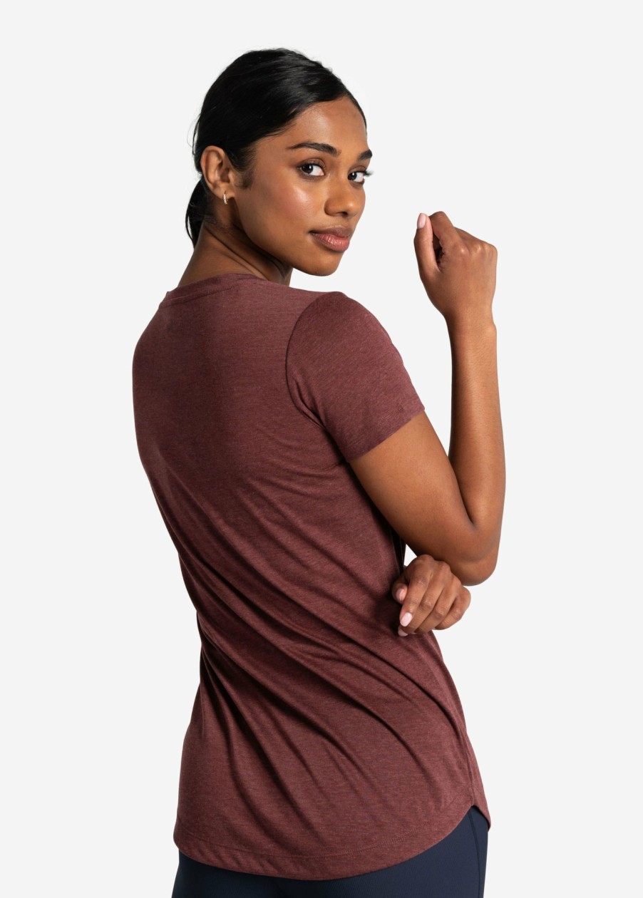 WOMEN Lole Tees & Tanks | Everyday V- Neck Short Sleeve - Port