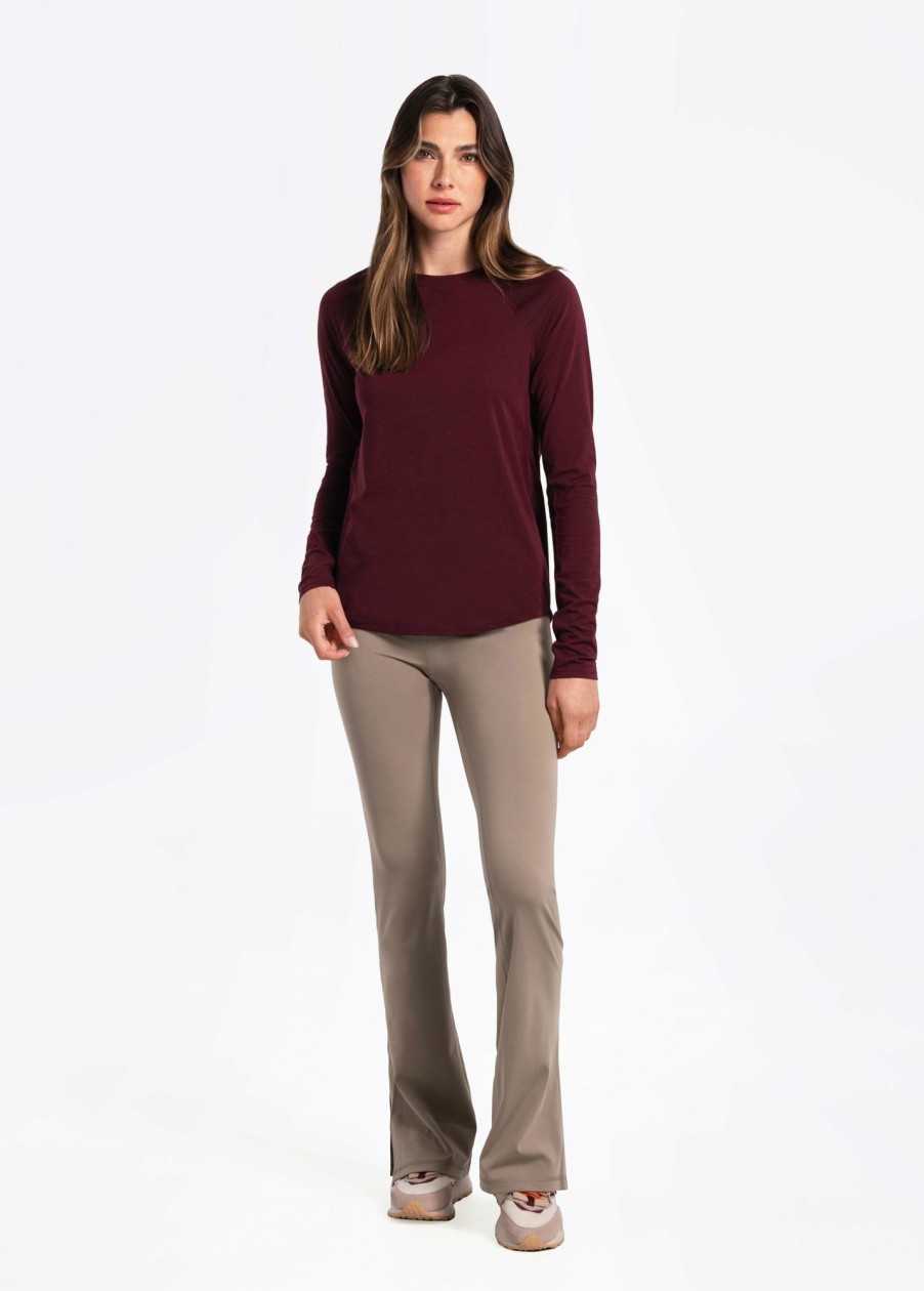 WOMEN Lole Tees & Tanks | Performance Wool Long Sleeve - Plum