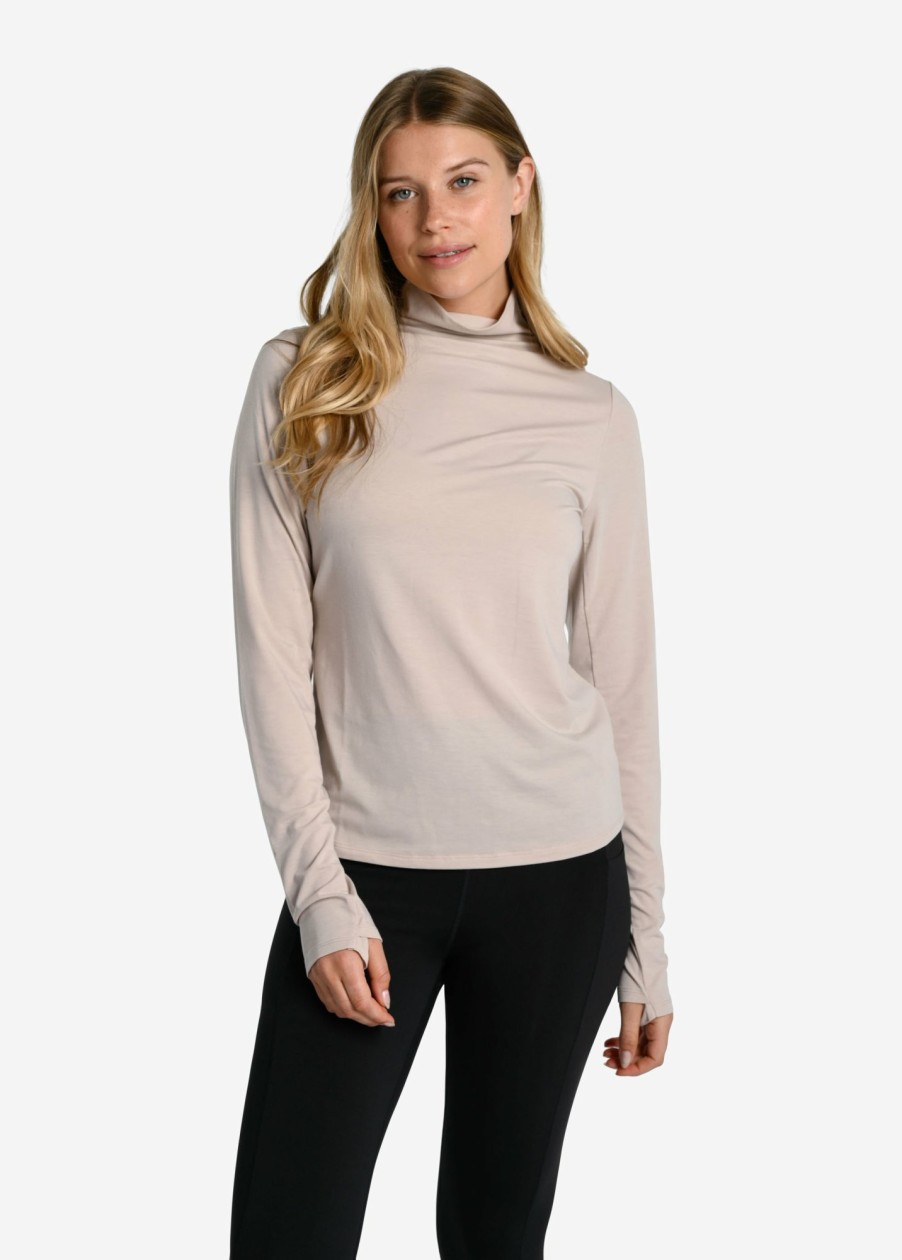 WOMEN Lole Tees & Tanks | Performance Wool Moisture- Wicking Turtleneck - Abalone