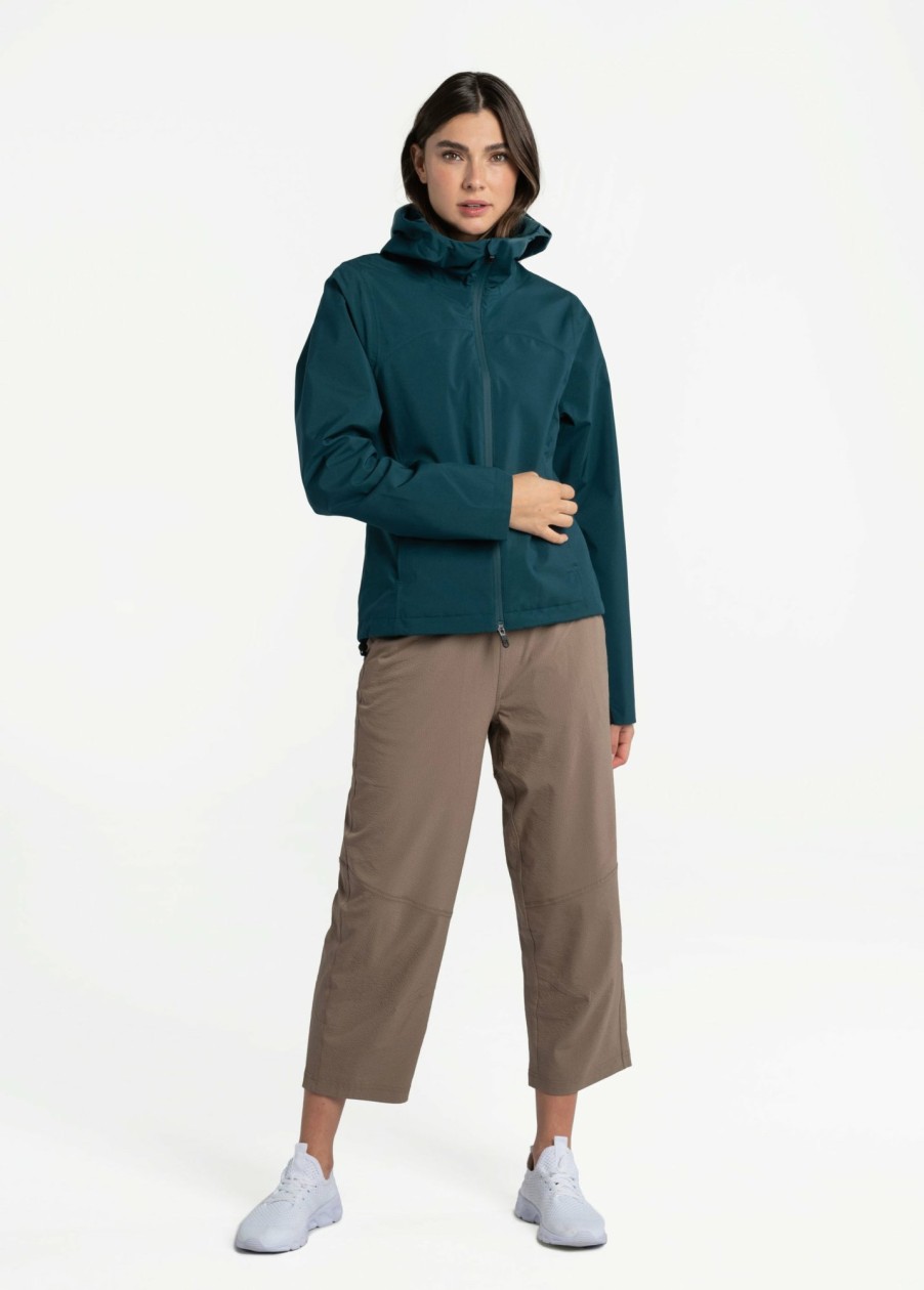 WOMEN Lole Mid-season Jackets | Element Rain Jacket - Emerald