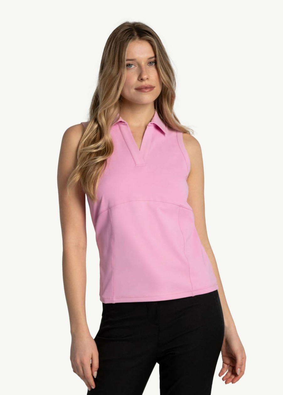 WOMEN Lole Fitness & Running | Step Up Polo Shirt - Verbena