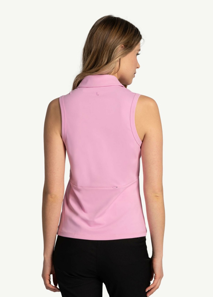 WOMEN Lole Fitness & Running | Step Up Polo Shirt - Verbena