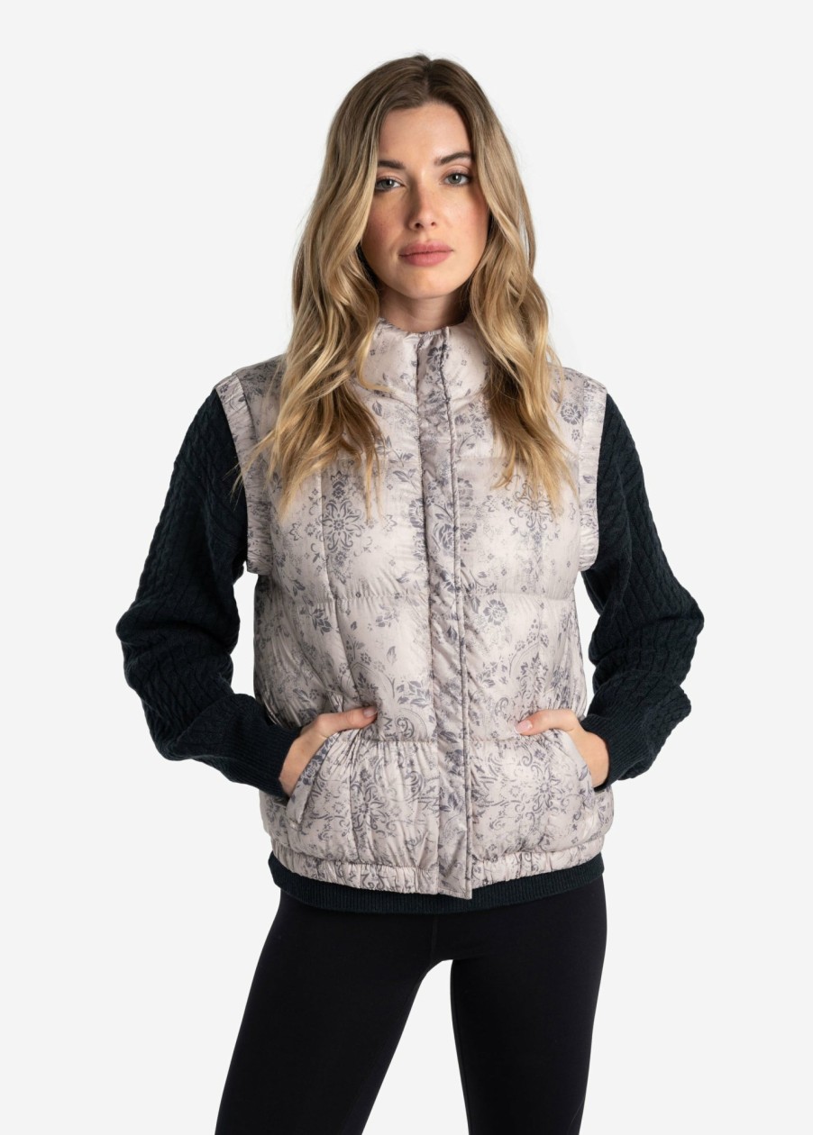 WOMEN Lole Mid-season Jackets | Rose Edition Synth Down Vest - Bandana Abalone