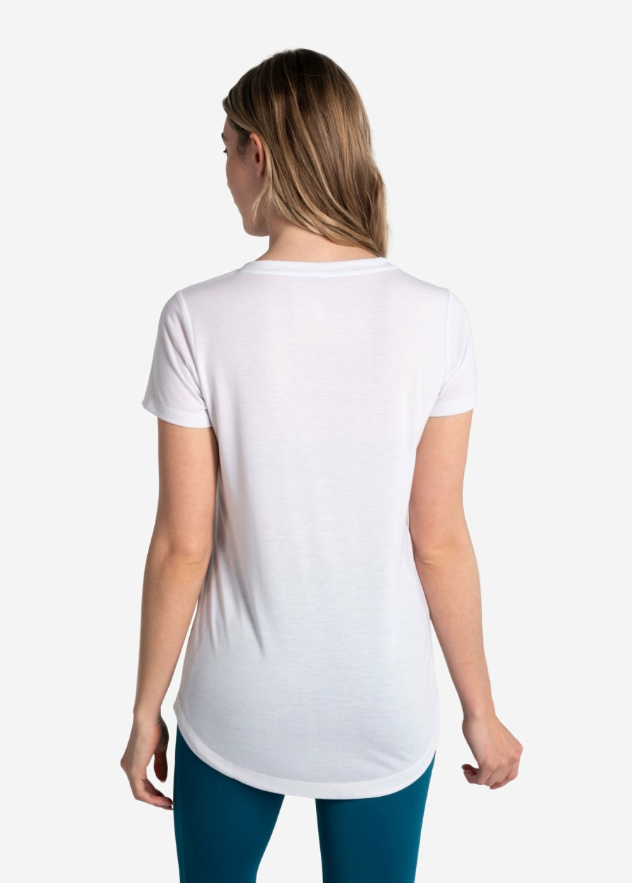 WOMEN Lole Tees & Tanks | Everyday V- Neck Short Sleeve - White