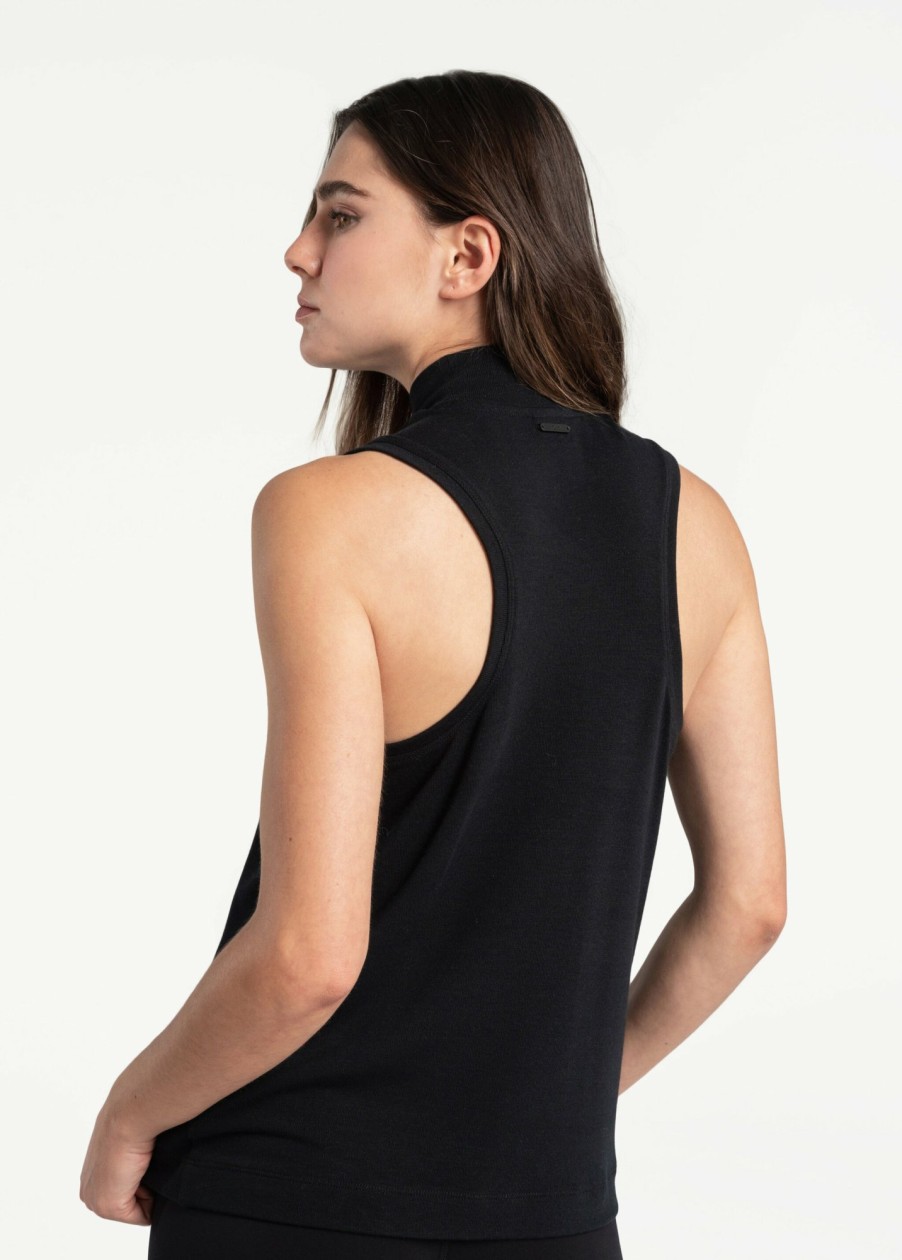 WOMEN Lole Tees & Tanks | Downtown Sleeveless Mock Neck Top - Black