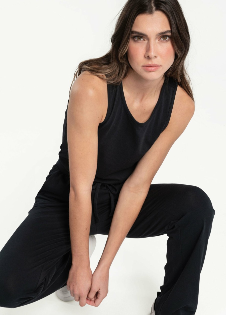 WOMEN Lole Dresses & Jumpsuits | Effortless Cotton Jumpsuit - Black