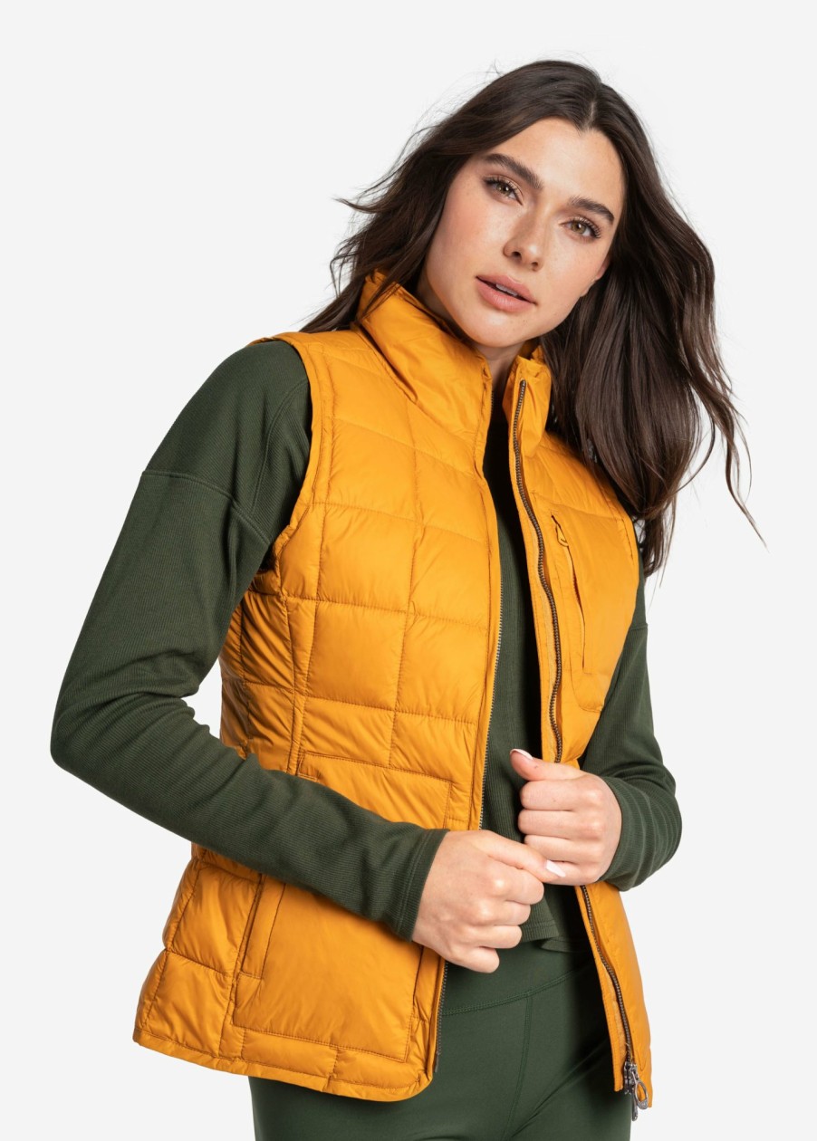 WOMEN Lole Mid-season Jackets | Daily Insulated Vest - Inca Gold